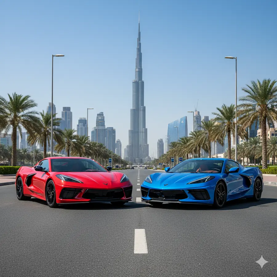 corvette rental dubai