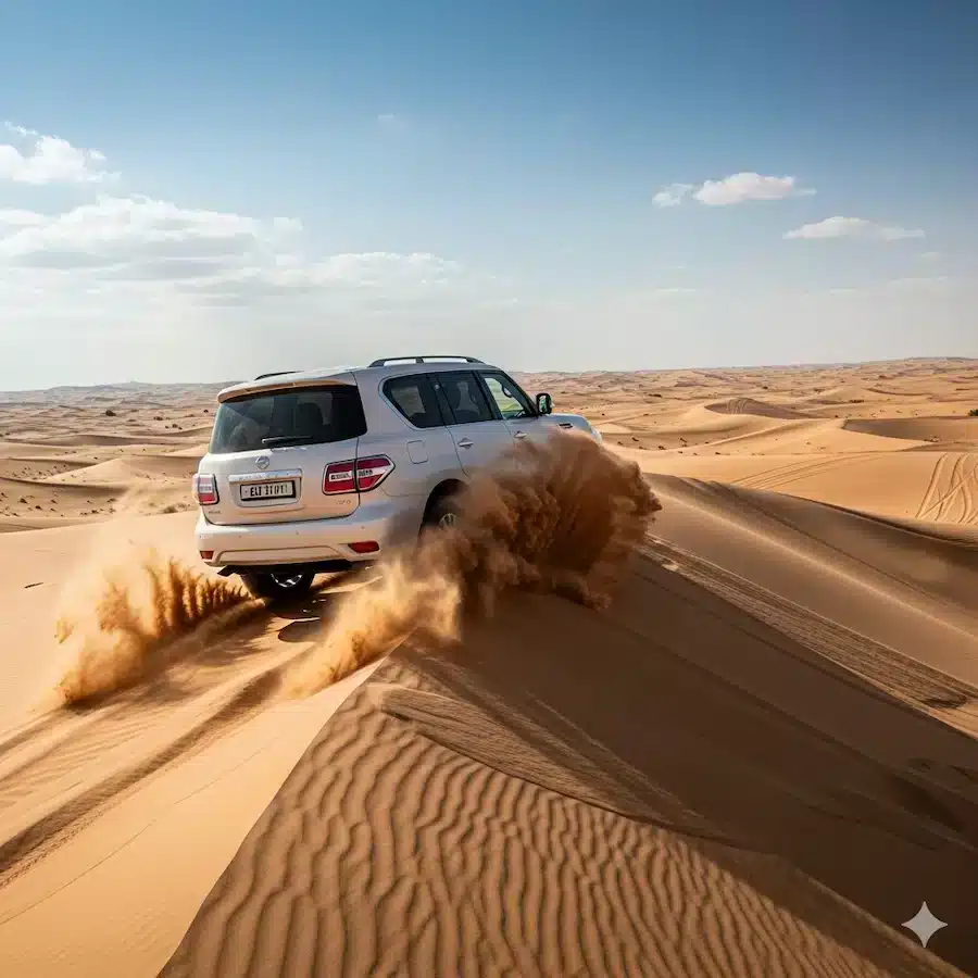 driving a Nissan Patrol