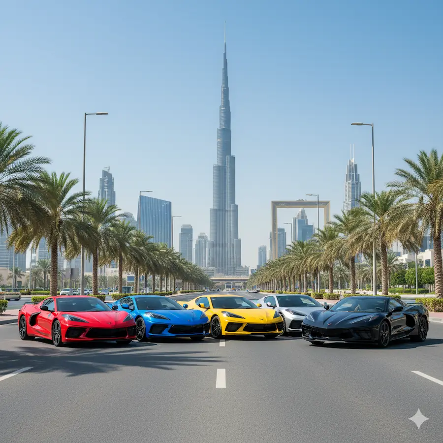 corvette rental dubai