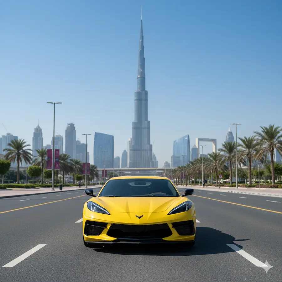 corvette rental dubai