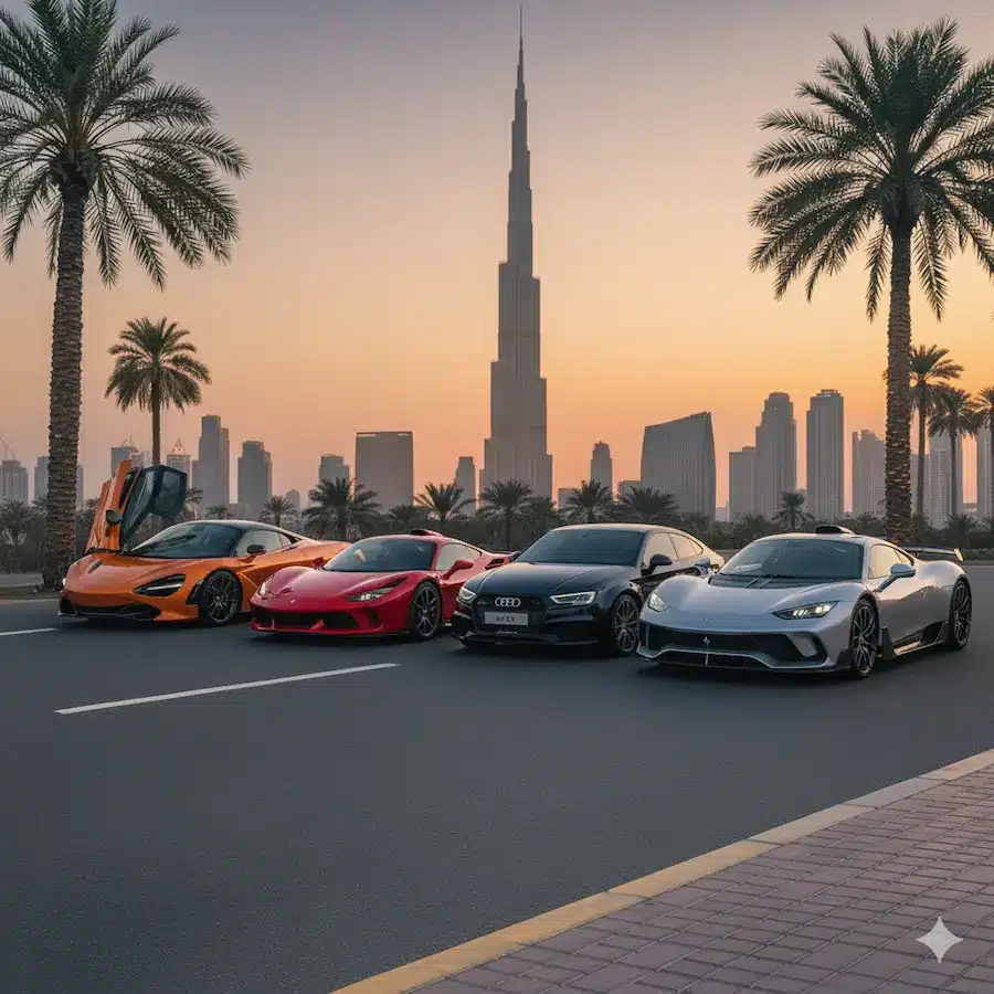 sports car rental dubai price