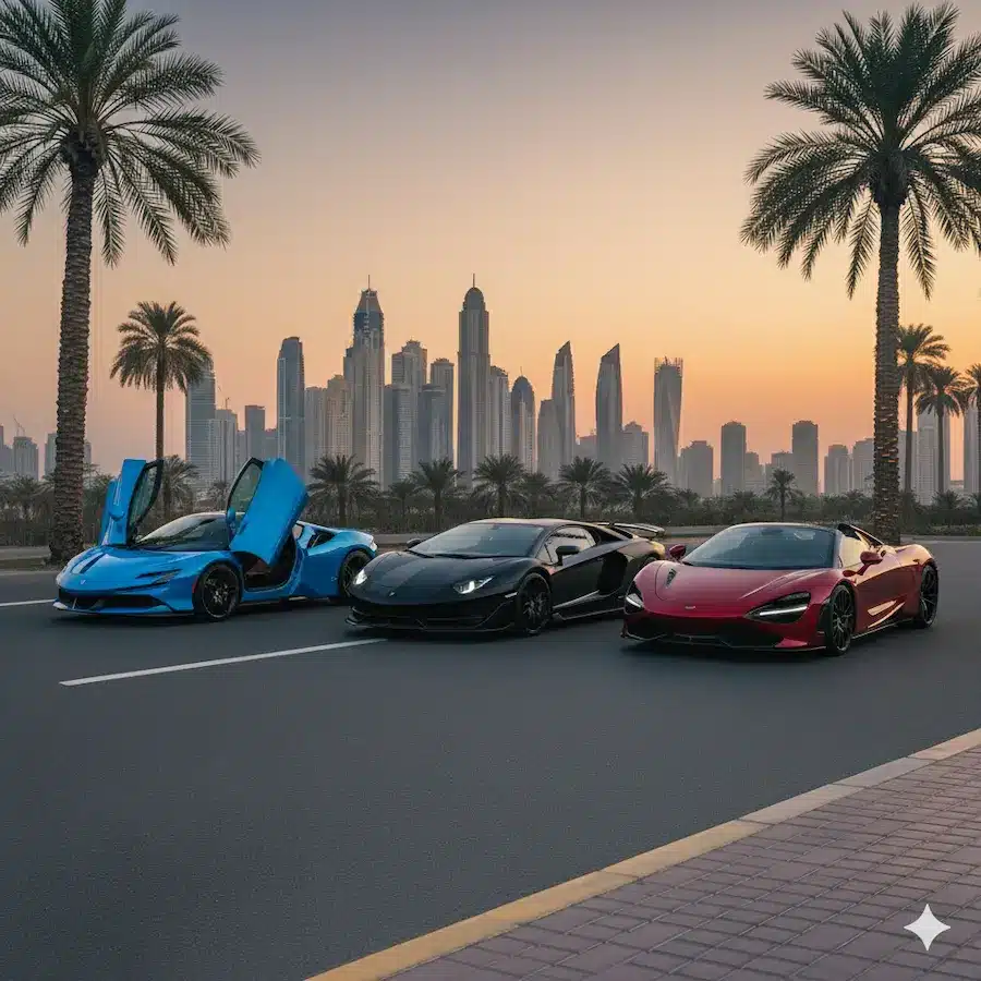 sports car rental dubai price