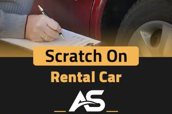 scratch on rental car