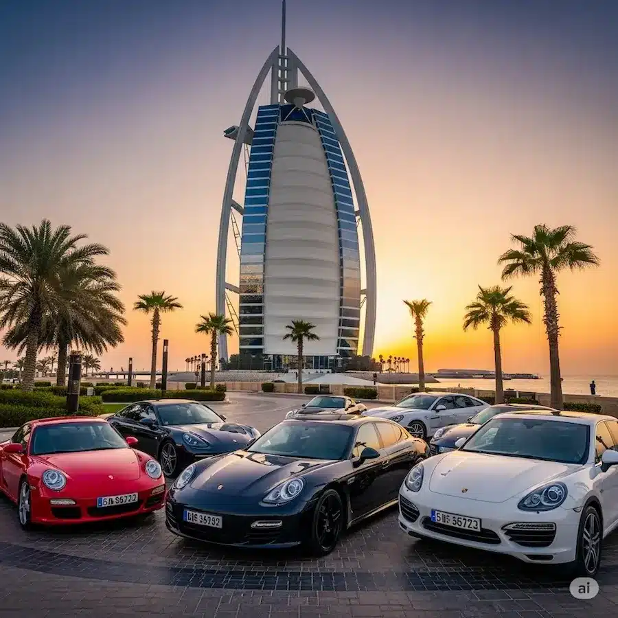 أسعار استئجار سيارات بورش دبي