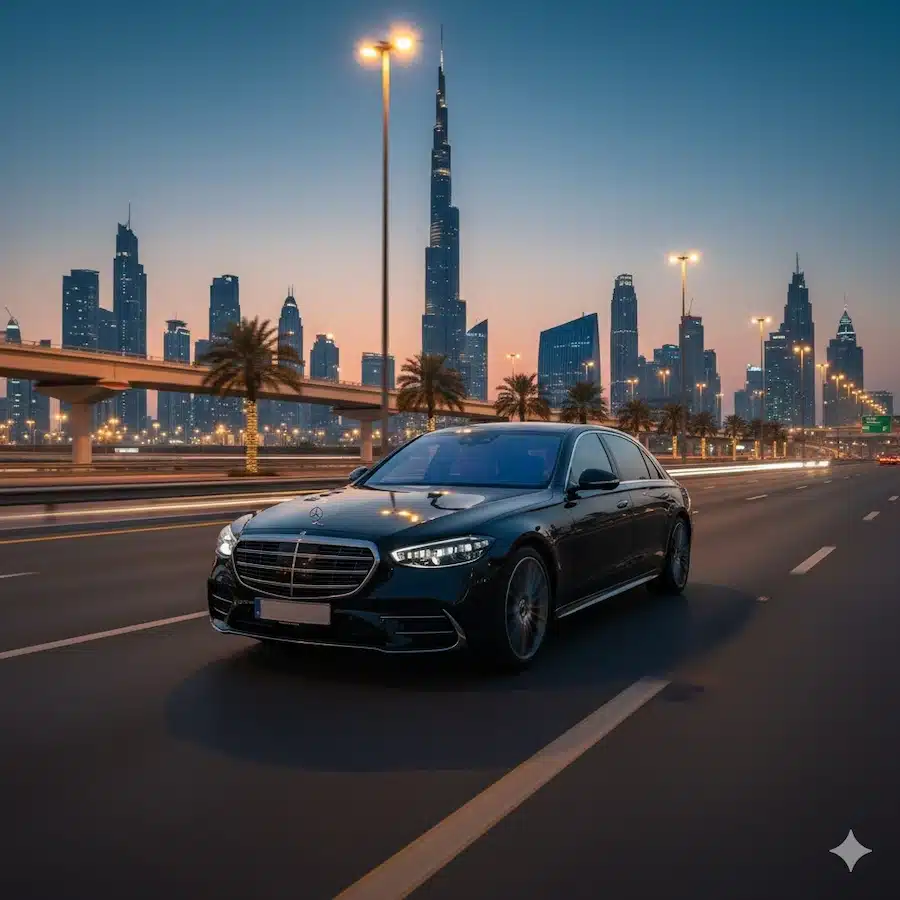 قيادة سيارة مرسيدس إس كلاس فى دبي