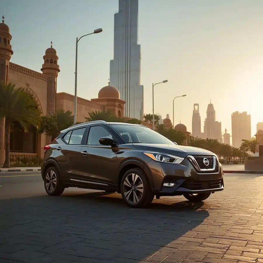 قيادة سيارة نيسان كيكس فى دبي