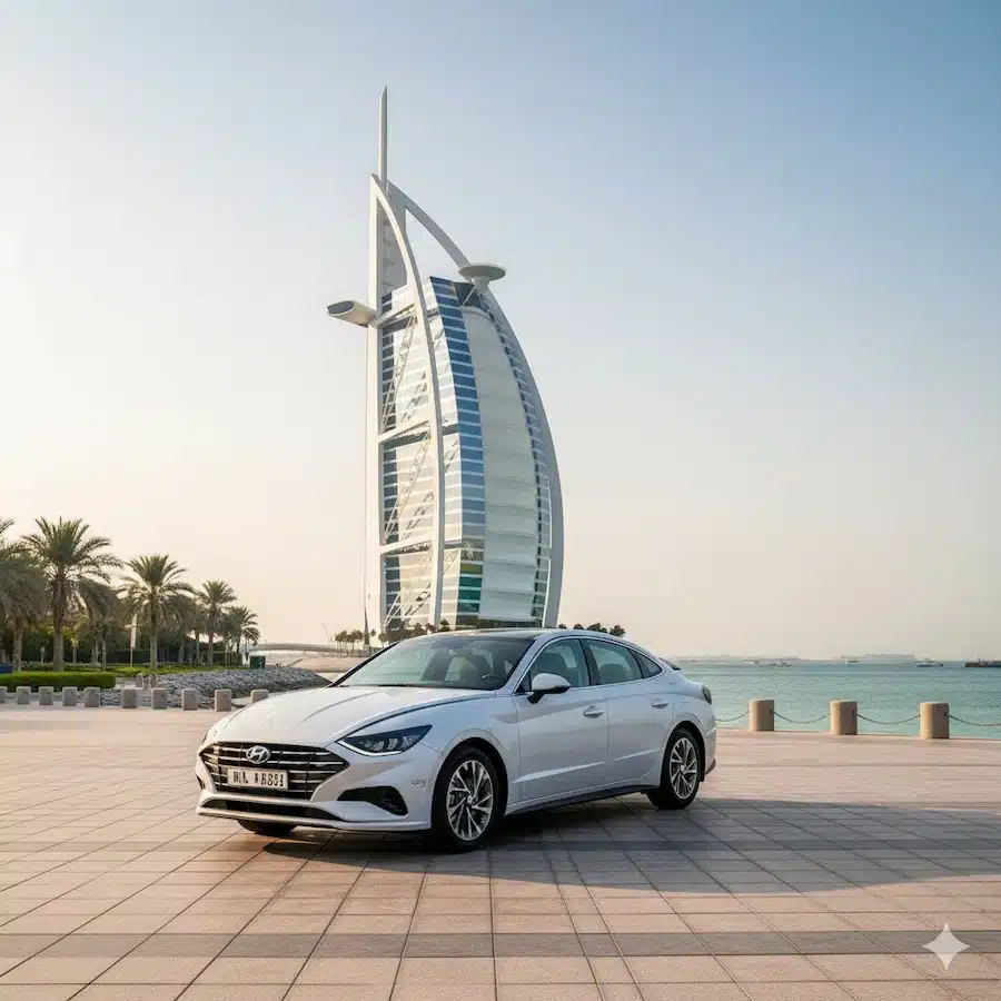 قيادة سيارة هيونداي فى دبي