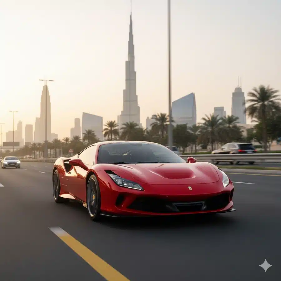 rent Ferrari F8 online Dubai